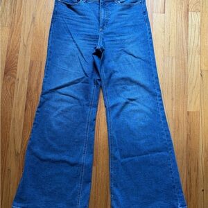 sofia by sofia vergara High-Rise Wide-Leg Jeans in Deep Blue